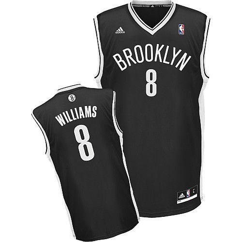 Nets #8 Deron Williams Black Road Revolution 30 Stitched NBA Jersey