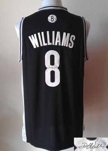 Revolution 30 Autographed Nets #8 Deron Williams Black Stitched NBA Jersey