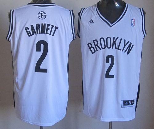 Revolution 30 Nets #2 Kevin Garnett White Home Stitched NBA Jersey