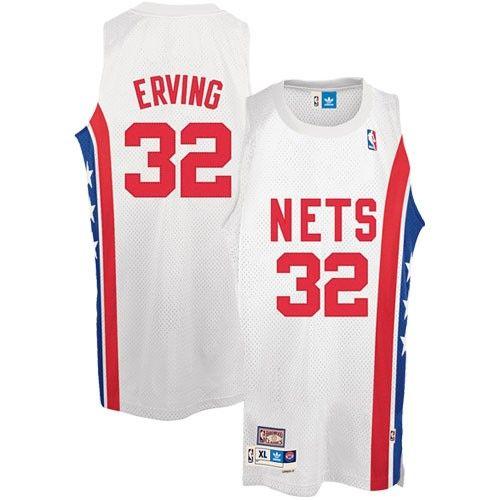 Nets #32 Julius Erving White ABA Retro Swingman Throwback Stitched NBA Jersey