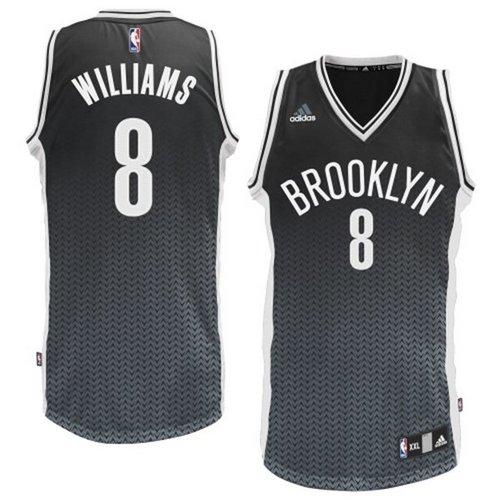 Nets #8 Deron Williams Black Resonate Fashion Swingman Stitched NBA Jersey