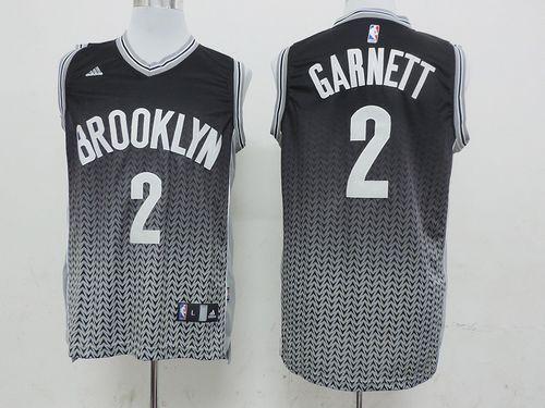 Nets #2 Kevin Garnett Black Resonate Fashion Swingman Stitched NBA Jersey