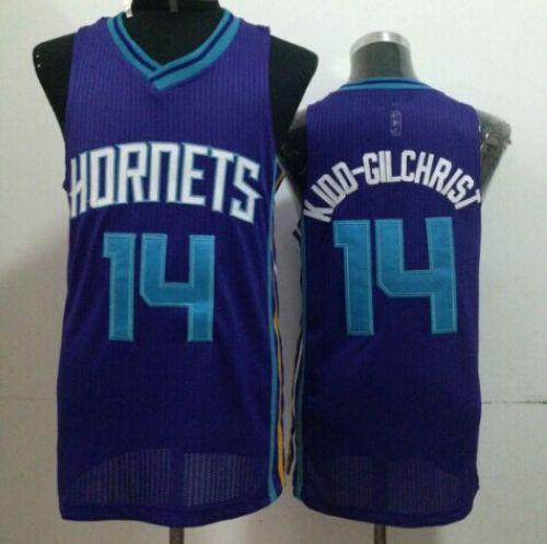 Revolution 30 Hornets #14 Michael Kidd Gilchrist Purple Stitched NBA Jersey