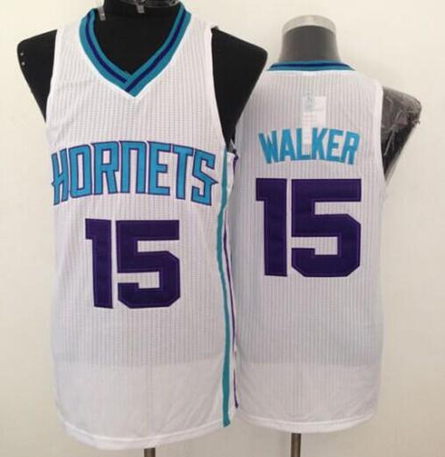 Revolution 30 Hornets #15 Kemba Walker White Stitched NBA Jersey