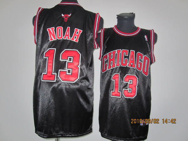 Bulls #13 Joakim Noah Stitched Black NBA Jersey