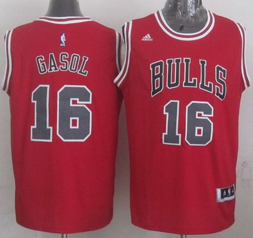 Revolution 30 Bulls #16 Pau Gasol Red Stitched NBA Jersey