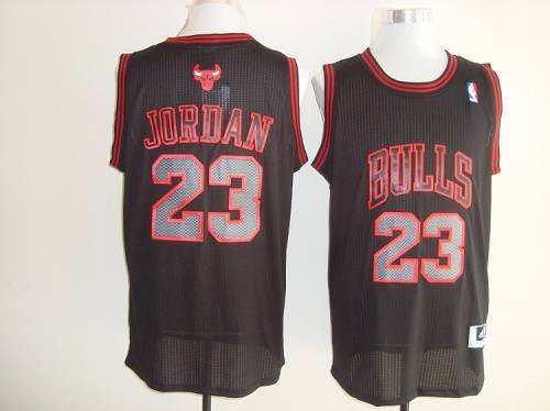 Bulls #23 Michael Jordan Black Graystone Fashion Stitched NBA Jersey