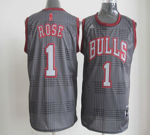 Bulls #1 Derrick Rose Black Rhythm Fashion Stitched NBA Jersey
