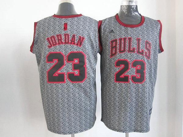 Bulls #23 Michael Jordan Grey Static Fashion Stitched NBA Jersey