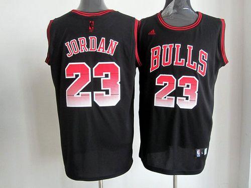 Bulls #23 Michael Jordan Black Stitched NBA Vibe Jersey