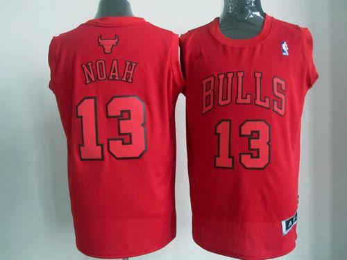 Bulls #13 Joakim Noah Red Big Color Fashion Stitched NBA Jersey