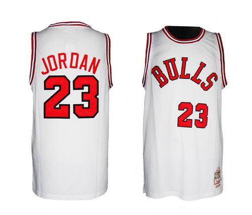 Bulls #23 Michael Jordan White 1984 1985 Hardwood Classics Stitched NBA Jersey