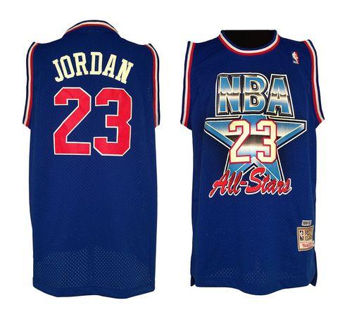 Bulls #23 Michael Jordan Blue 1992 All Star Stitched NBA Jersey