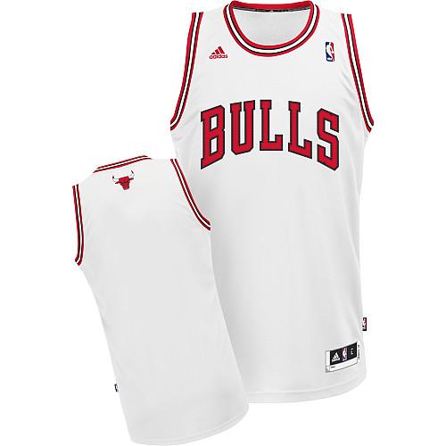 Revolution 30 Bulls Blank White Stitched NBA Jersey