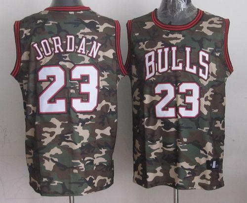 Bulls #23 Michael Jordan Camo Stealth Collection Stitched NBA Jersey