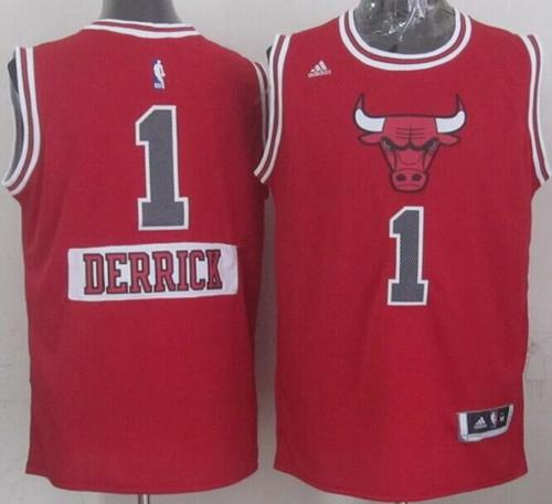 Bulls #1 Derrick Rose Red 2014 15 Christmas Day Stitched NBA Jersey