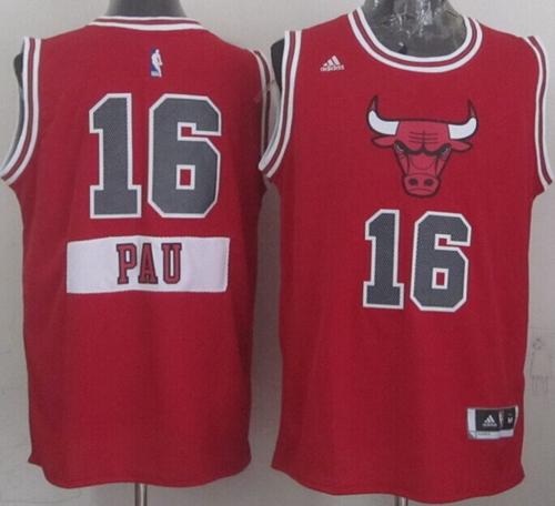 Bulls #16 Pau Gasol Red 2014 15 Christmas Day Stitched NBA Jersey