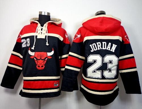 Chicago Bulls #23 Michael Jordan Black Sawyer Hooded Sweatshirt NBA Hoodie