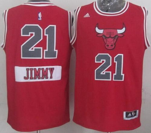 Bulls #21 Jimmy Butler Red 2014 15 Christmas Day Stitched NBA Jersey
