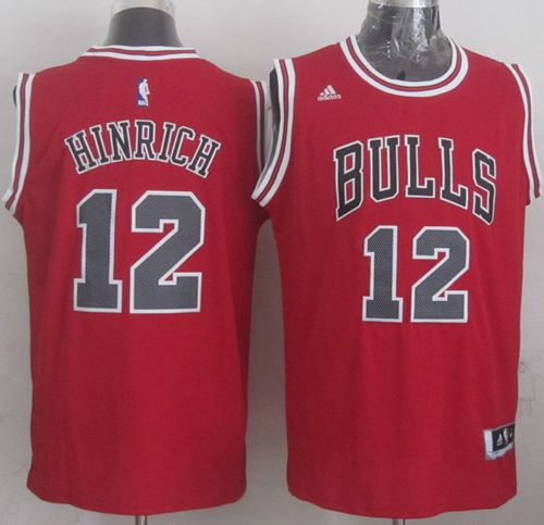 Revolution 30 Bulls #12 Kirk Hinrich Red Stitched NBA Jersey