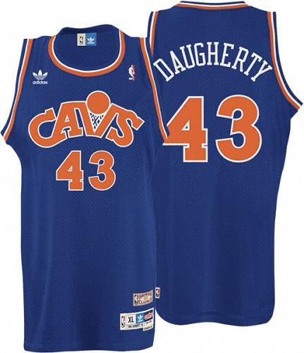 Cavaliers #43 Brad Daugherty Blue CAVS Throwback Stitched NBA Jersey