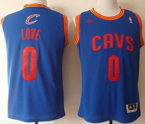 Revolution 30 Cavaliers #0 Kevin Love Light Blue Stitched NBA Jersey