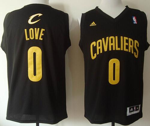 Cavaliers #0 Kevin Love Black Fashion Stitched NBA Jersey