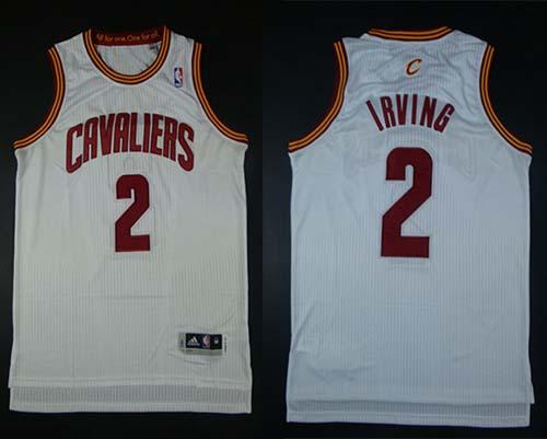 Cavaliers #2 Kyrie Irving White Revolution 30 Stitched NBA Jersey