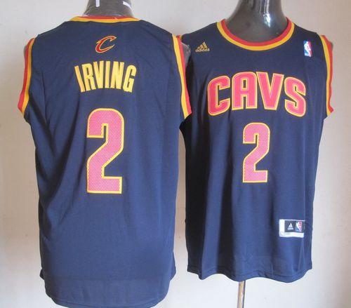 Cavaliers #2 Kyrie Irving Navy Blue Revolution 30 Stitched NBA Jersey