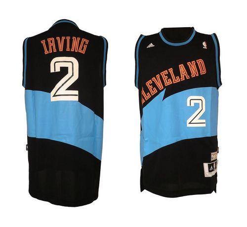 Cavaliers #2 Kyrie Irving Black ABA Hardwood Classic Fashion Stitched NBA Jersey