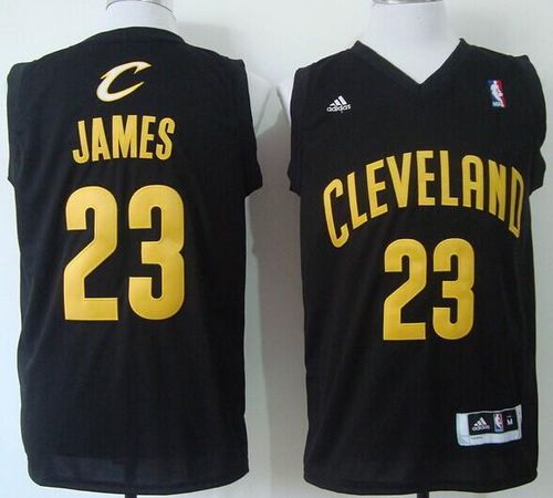 Cavaliers #23 LeBron James Black Fashion Stitched NBA Jersey