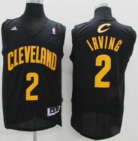 Cavaliers #2 Kyrie Irving Black Fashion Stitched NBA Jersey