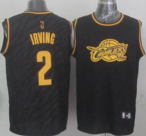 Cavaliers #2 Kyrie Irving Black Precious Metals Fashion Stitched NBA Jersey