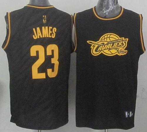 Cavaliers #23 LeBron James Black Precious Metals Fashion Stitched NBA Jersey