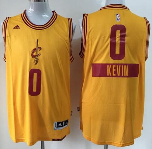 Cavaliers #0 Kevin Love Yellow 2014 15 Christmas Day Stitched NBA Jersey