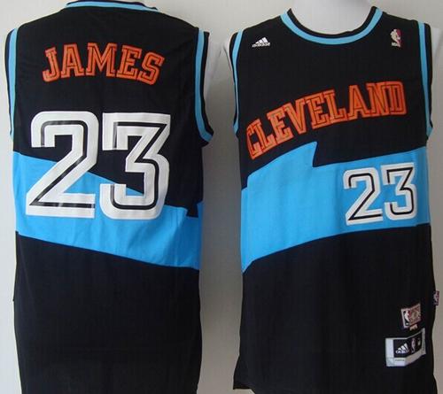 Cavaliers #23 LeBron James Black ABA Hardwood Classic Stitched NBA Jersey