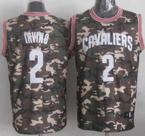 Cavaliers #2 Kyrie Irving Camo Stealth Collection Stitched NBA Jersey