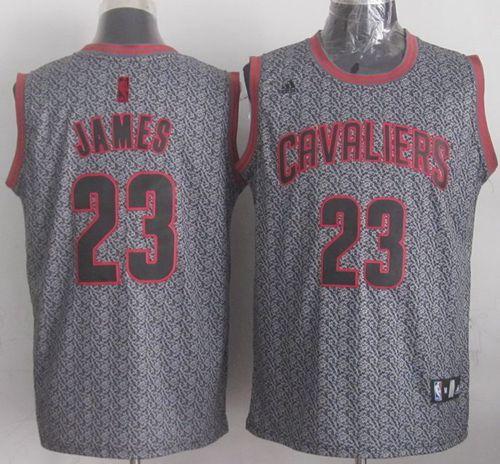 Cavaliers #23 LeBron James Grey Static Fashion Stitched NBA Jersey