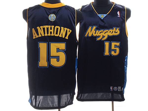 Nuggets #15 Carmelo Anthony Stitched Dark Blue NBA Jersey