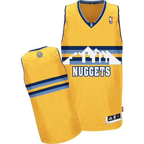 Revolution 30 Nuggets Blank Yellow Alternate Stitched NBA Jersey