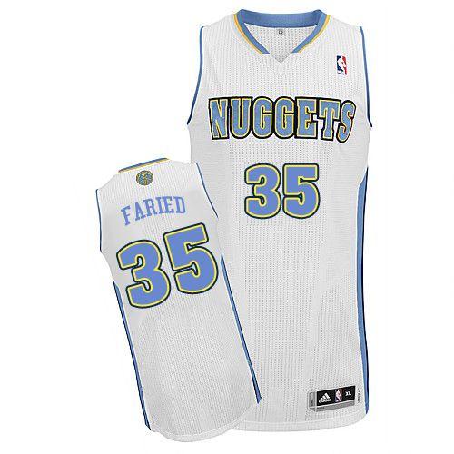 Revolution 30 Nuggets #35 Kenneth Faried White Stitched NBA Jersey