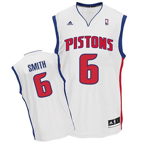 Revolution 30 Pistons #6 Josh Smith White Stitched NBA Jersey