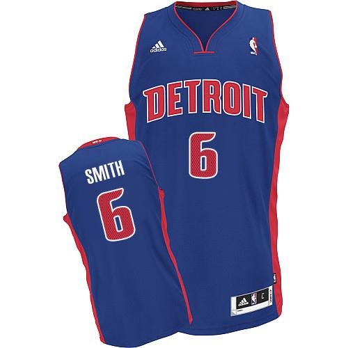 Revolution 30 Pistons #6 Josh Smith Blue Stitched NBA Jersey