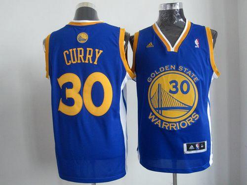 Warriors #30 Stephen Curry Blue Revolution 30 Stitched NBA Jersey