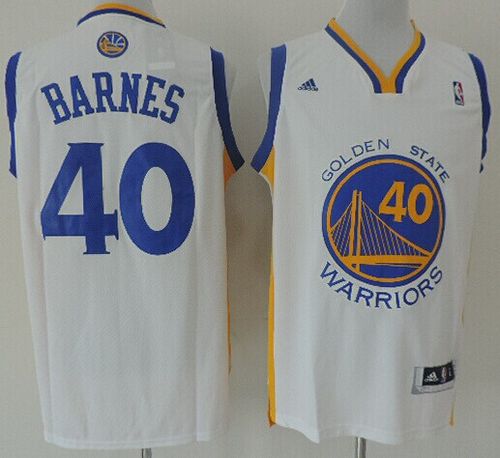 Revolution 30 Warriors #40 Harrison Barnes White Stitched NBA Jersey