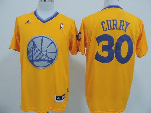 Warriors #30 Stephen Curry Gold 2013 Christmas Day Swingman Stitched NBA Jersey