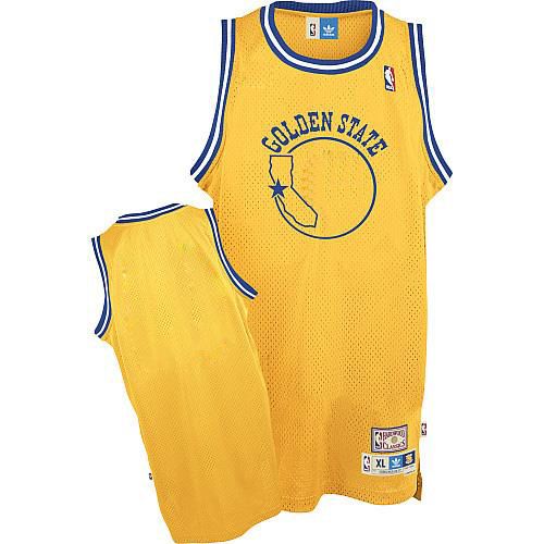 Warriors Blank Gold Throwback Stitched NBA Jersey