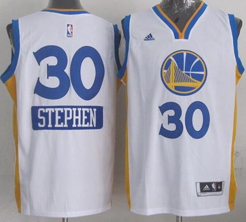Warriors #30 Stephen Curry White 2014 15 Christmas Day Stitched NBA Jersey