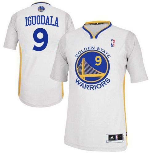 Revolution 30 Warriors #9 Andre Iguodala White Alternate Stitched NBA Jersey
