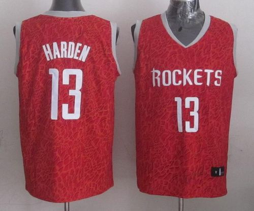 Rockets #13 James Harden Red Crazy Light Stitched NBA Jersey